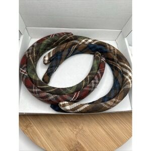 4Pcs Padded Headbands for Women Girls Cute Thick Plaid Hairbands Adult Set Multi